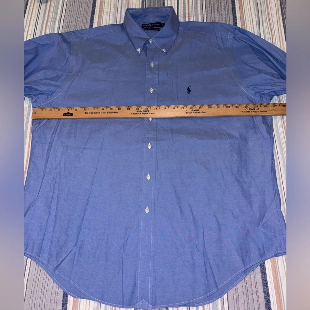 Men’s Ralph Lauren polo shirt 100%cotton pinpoint Oxford size 16 1/2–34 like new